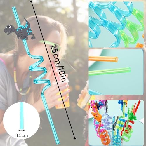 4 Adet Kıvrımlı Plastik Pipet, Çocuklar için Eğlenceli Figürlü Tasarım, Renkli ve Dayanıklı İçecek Aksesuarları (4)