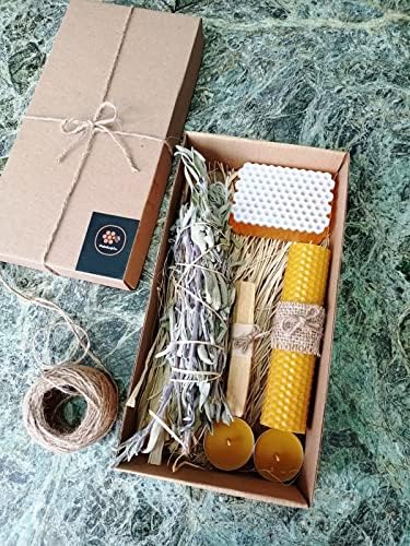 Alternative view of Sertifikalı Palo Santo Adaçayı Tütsü Ballı Sabun Tealight Mum Balmumu Mum Seti Beeswax Bal mumu mum