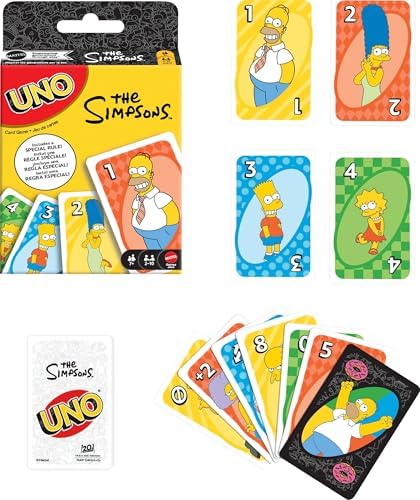 Alternative view of Mattel Games UNO Simpsons Kartlar JHB16