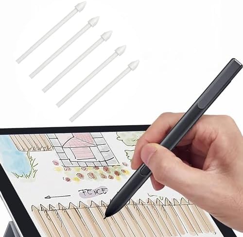 DaiUni Galaxy Tab S7 FE/Tab S7 / Tab S7+ Plus/Galaxy Tab S8 / Tab S8+ Plus/Tab S8 Ultra Dokunmatik Kalem Uçları için S-Pen Yedek Uçları S Pen Uçları Takımı Yedek Uç Seti 5 Adet (Beyaz) - Görsel 3