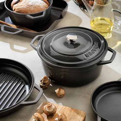 Guss Chef Döküm Sahan Çift Kulplu 22 Cm 1 Parça-Gri