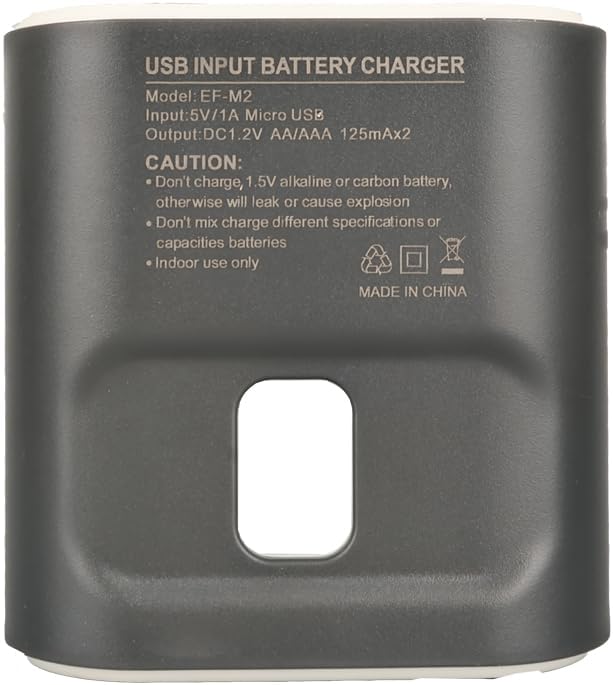 EF-M2 Pil Şarj Aleti 2Li Usb AA-AAA Ni-Mh Ni-Cd X