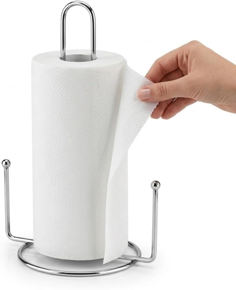 Alternative view of Metal Kağıt Havluluk ve Peçetelik Standı – Mutfak ve Banyo için Rulo Havlu Tutucu, Tezgah Üstü Kağıt Havlu ve Peçete Organizer