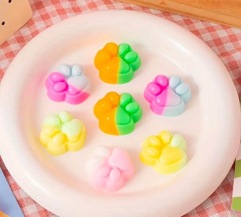 Alternative view of 6 Adet Sevimli Mini Sukuşi Kedi Patisi Oyuncaklar, Mochi Squishy Yumuşak Kedi Pençesi, Stres Önleyici Oyuncaklar, Çocuklar ve Yetişkinler için Sıkmalı Oyuncaklar, Rahatlatıcı Oyuncaklar ve Kawaii