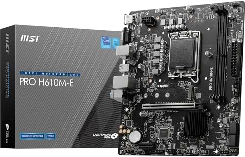 Alternative view of MSI MB PRO H610M-E SOKET 1700 DDR5 5600MHZ(OC) HDMI VGA M.2 USB3.2 1x 1G LAN mATX