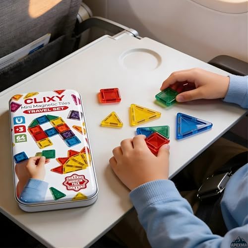 Oyuncak Eğitici STEM Manyetik Yapı Blokları 64 Parça – 3D Zeka Geliştirici Manyetik Karo Seti