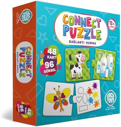 Circle Toys Connect Puzzle Bağlantı Kurma Oyunu Eşleştirme Kartları - Görsel 3