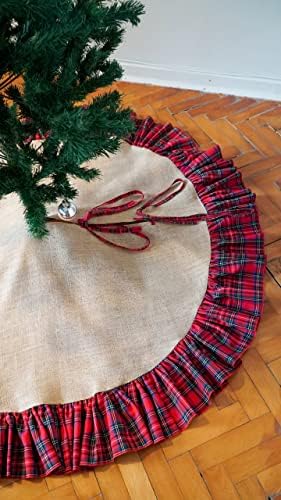 Yılbaşı Çam Ağacı Örtüsü, Ekose 90cm V0002124