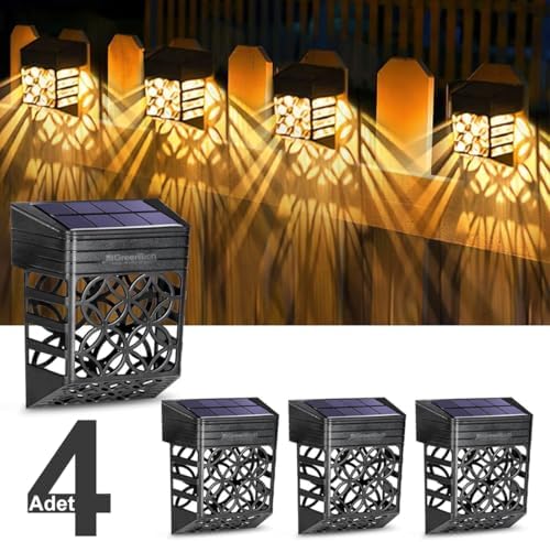 Güneş Enerjili Duvar ve Çit LED Aydınlatma 4 Adet/GT-SL22 - Görsel 3
