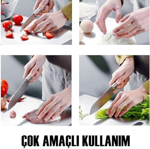 Alternative view of Çelik Kesme Tahtası Paslanmaz Çelik 304 Kalite Metal Kesme Tahtası Hijyenik ve Dayanıklı Kolay Temizlenebilir KALİTELİ Kesim
