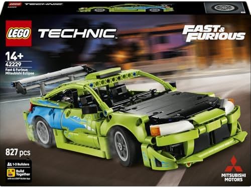 Alternative view of Fast and Furious Mitsubishi Eclipse Araba 42229-14 Yaş ve Üzeri Çocuklar İçin Özel Boya Tasarımı ve Bagajda 2 NOS Tüpü İçeren Yaratıcı Oyuncak Yapım Seti, Hediye Fikri (827 Parça)