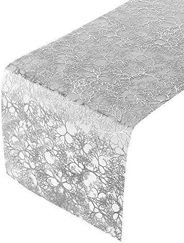 BRANCHES TASARIMI MASA KOŞULLARI | Lüks Düğün ve Yemek için | 30,48 cm X 274,32 cm | 3 parça (Parlak Gümüş) - Görsel 3