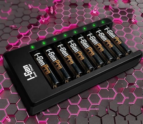 I-Gen G811 8'li Pil Şarj Aleti + 8 Adet AAA Pro 1100 mAh Şarj Edilebilir İnce Şarjlı Kalem Pilli Set 1.2V Ni-MH - Görsel 2