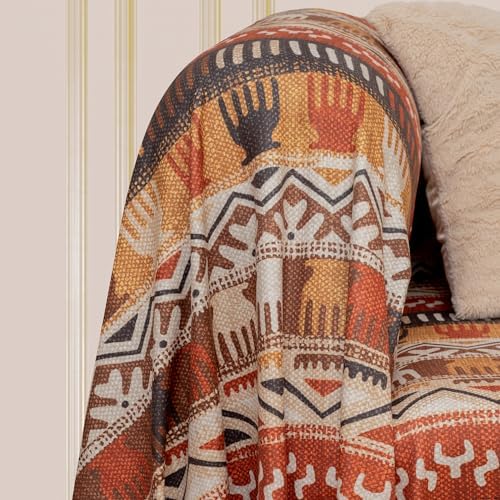 Alternative view of CONCEPT SoftMicro Boho Etnik Desenli Mikrofiber Koltuk Örtüsü ve Şalı, Kaymaz Toprak 180x300 cm