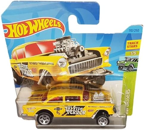 Alternative view of - ´55 Chevy Bel Air Gasser - HW Gassers 1/5 - HKH61 - Short Card - Track Stars - Firestone - GM - Mattel 2023 - 1:64