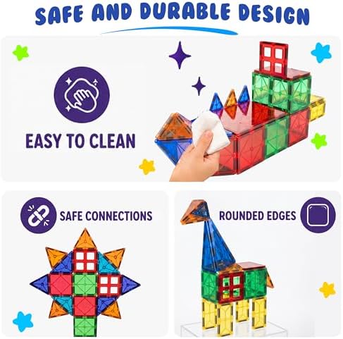 Alternative view of Desire Deluxe Manyetik Blok Seti | STEM & Montessori Eğitim Seti | Okul Öncesi ve İlkokul Çocukları İçin Sınırsız Yaratıcılık | BPA İçermez | 3+ Yaş | 47 Parça