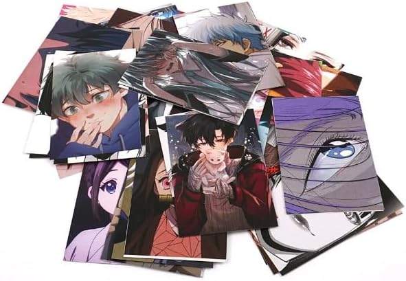 84 Adet Anime Manga Duvar Kolaj Kiti – Yüzler ve Gözler Poster Seti, Kawaii Anime Kolaj Kartları, Kuşe Kağıt 350 gr, 10x15 cm, Yüksek Kaliteli Duvar Dekorasyonu, Kutulu Ambalaj - Görsel 3
