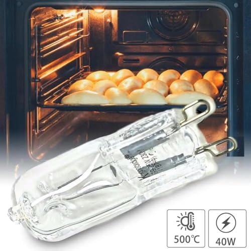Halopin G9 40W Fırın Ampulü, 260 lm, 300°C Isıya Dayanıklı Halojen Lamba, Şeffaf - Görsel 3