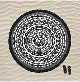 Mandala 4 Yuvarlak Plaj Havlusu