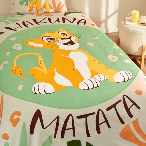 Lion King Standart Pamuk Nevresim Takımı, Yeşil, Tek Kişilik
