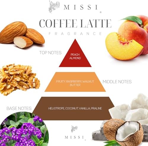 Missi Büyük Üfleme Cam Ahşap Fitilli Coffee Latte Vegan Mum (380 gr) - Görsel 3