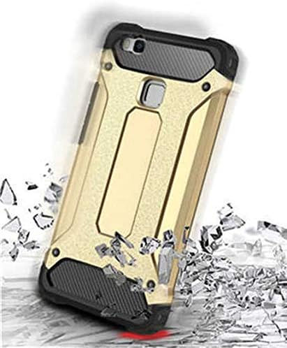 P9 Lite Mini ile uyumlu Çİft Katman Koruyucu Crash Military Tank Kılıf - Gri