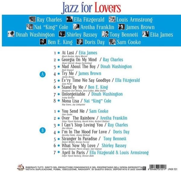 Alternative view of My Yonca Çeşitli Sanatçılar Jazz For Lovers Various Artists Plak LP Jazz Music - Ray Charles - Etta James - Dinah Washington - James Brown - Ben E. King
