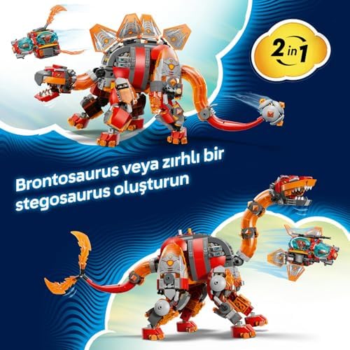 Alternative view of Dinozor Jet 71514 – 9 Yaş ve Üzeri Çocuklar için Logan, Cooper, Kabus İmparatoru ve Arika Minifigürleri İçeren 2 İnşa Seçenekli Yaratıcı Oyuncak Yapım Seti, Hediye Fikri (1007 Parça)