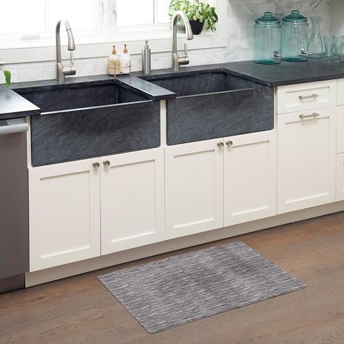 Alternative view of SoHome Ultra İnce İç Mekan Kapı Paspası Mutfak Paspası, Düşük Profilli Lekeye Dayanıklı Kaymaz Tasarım, Makinede Yıkanabilir, 24" x 35", Gri