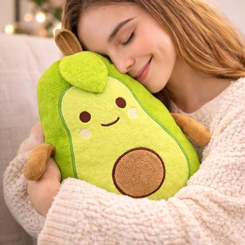 Avakado Temalı Dekoratif Tasarıma Sahip Hediye Seti – Peluş Panda Yastık + Buhar Makinesi Nemlendirici + Melek Figürlü Kar Küresi | Dekoratif Hediye Seti