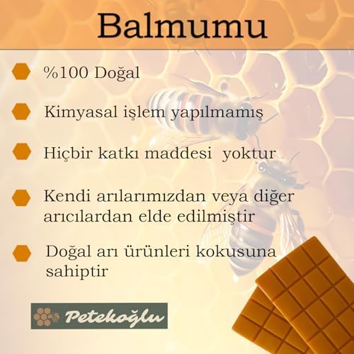 (320Gr) Saf Balmumu Doğal Katkısız Lüks Bal Mumu Kolay Kırılabilir, Kolay Kullanımlı Balmumu Beeswax Arı Mumu