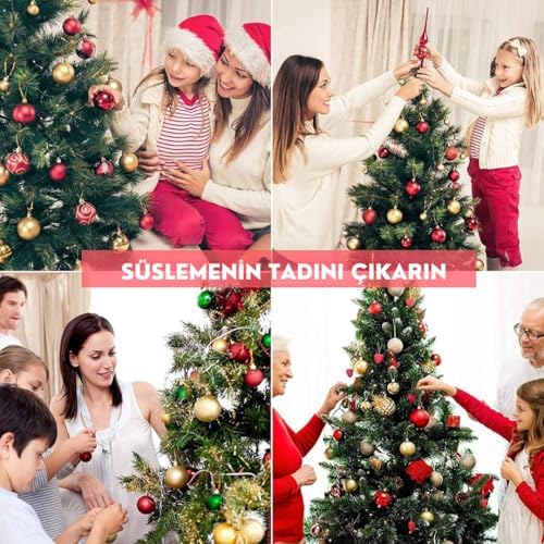 Yılbaşı Ağacı Yıldızı Gold Kurdelalı Merry Christmas Yazılı Yılbaşı Süsü