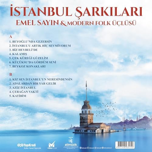 Alternative view of Emel Sayın Modern Folk Üçlüsü İstanbul Şarkıları Renkli Plak, Türk Müziği Albümü