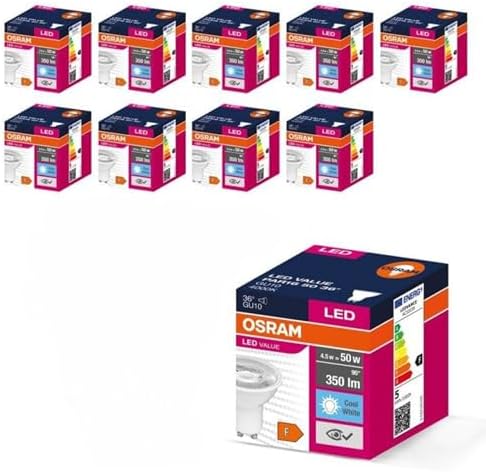 10'lu  Value PAR16 50 36D 4.5W Soğuk Beyaz 4000K GU10 Led Ampul