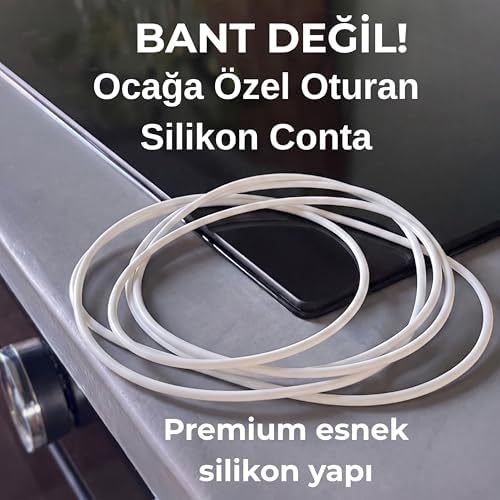 Alternative view of Ankastre Ocak- İndüksiyon ocak- Sızdırmaz Silikon Conta – Bant Değil, Çıkarılabilir & Yıkanabilir – 60-75 cm Ocak Uyumlu ankastre ocak- İndüksiyon ocak kenar silikonu (BEYAZ)