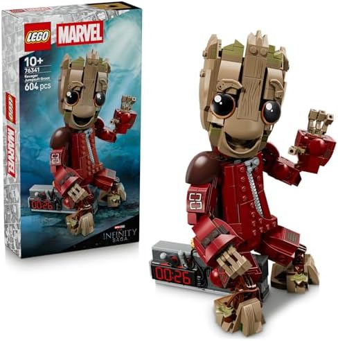 Alternative view of Yağmacı Tulumlu Groot 76341-10 Yaş ve Üzeri Çocuklar için 3 Minifigürü, 2 Mermi Atıcı, 4 Eklemli Dokunaç ve 2 Askı İçeren Yaratıcı Oyuncak Yapım Seti, Hediye Fikri (604 Parça)