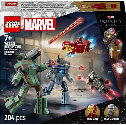 Alternative view of ǀ Iron Man ve War Machine, Hammer İnsansız Hava Araçlarına Karşı 76320-7 Yaş ve Üzeri Süper Kahraman Seven Çocuklar için Yaratıcı Oyuncak Yapım Seti, Harika Hediye Fikri (204 Parça)