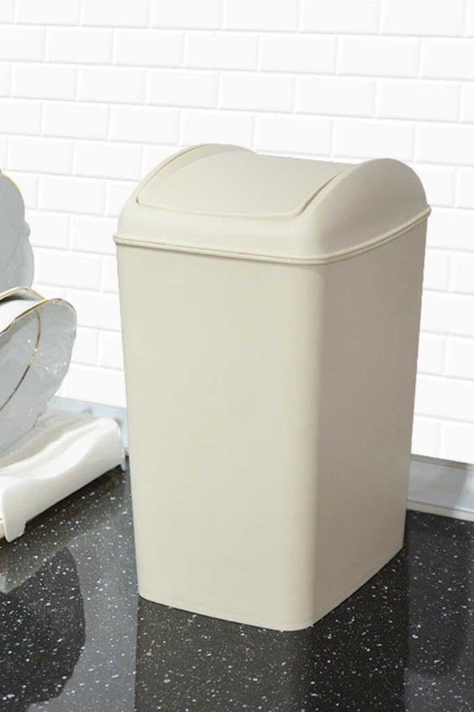 Soft Çöp Kutusu Döner Kapak 5 LT LATTE - Görsel 3