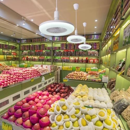 Alternative view of E27 LED Işıklı Sessiz Tavan Vantilatörü, Ayarlanabilir Renk Sıcaklığı, Kısılabilir Fan Lambası, Ayarlanabilir Fan Hızları, Zamanlayıcılı, Uzaktan Kumandalı, Fanlı Tavan Lambası