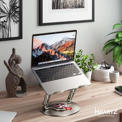 360 DERECE SONSUZ POZİSYONDA DÖNEBİLEN KATLANABİLİR METAL ALAŞIMLI YÜKSEKLİK VE AÇI AYARLI KAYDIRMAZ TABLET NOTEBOOK VE LAPTOP STANDI (LAPTOP NOTEBOOK VE TABLET STANDI N4)