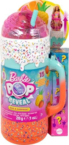 Pop Reveal bebek ve aksesuarları; kokulu bebek, yumuşacık evcil hayvan, renk değişimi özelliği ve şekillendirilebilir kum gibi 15'ten fazla sürpriz içeren Sürprizli Bardak Oyun Seti, HRK57 - Görsel 3
