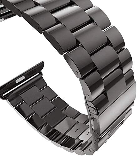 Apple Watch Series 11 42mm Metal Stainless Steel için Kordon Siyah