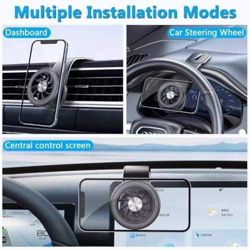 Alternative view of Ayarlanabilir Esnek Şekillenebilen Torpido Üstü Manyetik Araç İçi Telefon Tutucu iphone 11-15 pro max Telefon Tutucu Alüminyum Stand N52 Güçlü Mıknatıs Özel Seri Her Araca Her Telefona Uygun Yuvarlak