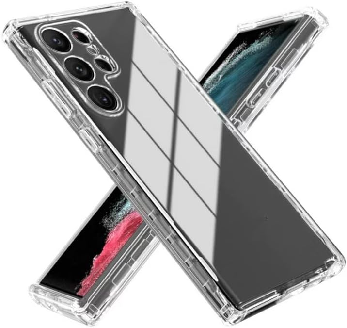 ile uyumlu Şeffaf Clear Silikon Yüksek Kalite Darbeye Dayanıklı Şık Telefon Kılıfı ( S23 Ultra) - Görsel 3