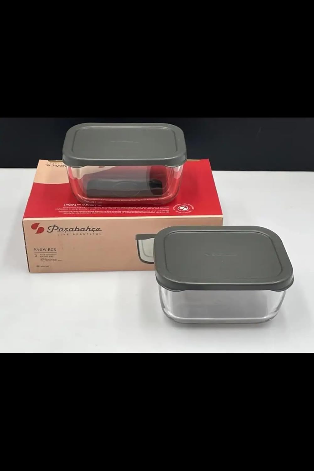 SNOW BOX SAKLAMA KABI 420 CC İKİLİ PLASTİK GRİ KAPAKLI