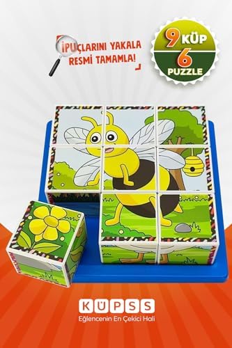 Alternative view of Uçan Hayvanlar 3D Puzzle - 9 Küp 6 Yapboz