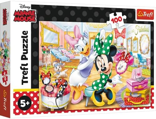 , Yapboz, Minnie Güzellik Stüdyosunda,  Minnie, 100 parça, 5 yaşından büyük çocuklar için