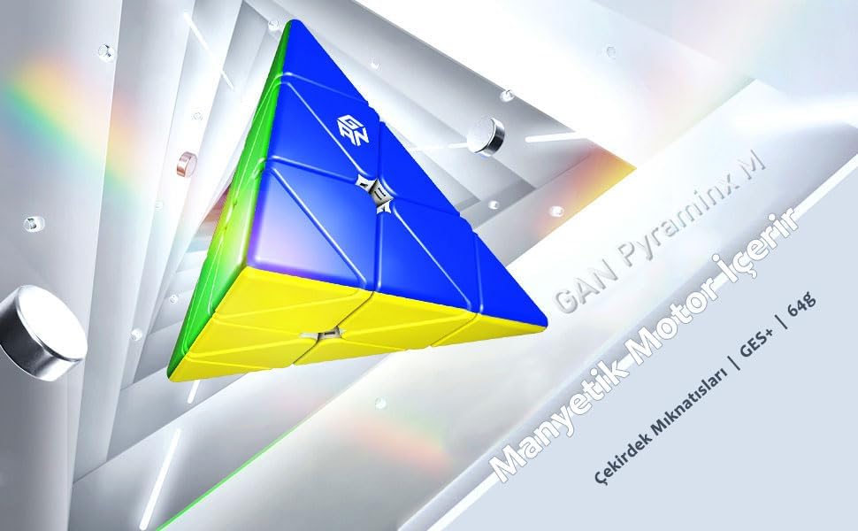 Alternative view of GAN Pyraminx Standard 36 Mıknatıslı Hızlı Piramit Rubik Küp Zeka Küpü Çıkartmasız TR Resmi Satıcısı