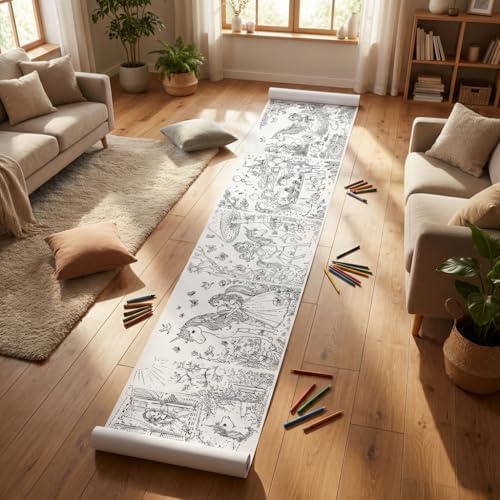 Alternative view of Boyama Kağıdı Rulo 4 Metre Dev Boy Unicorn ve Prenses 45 Cm