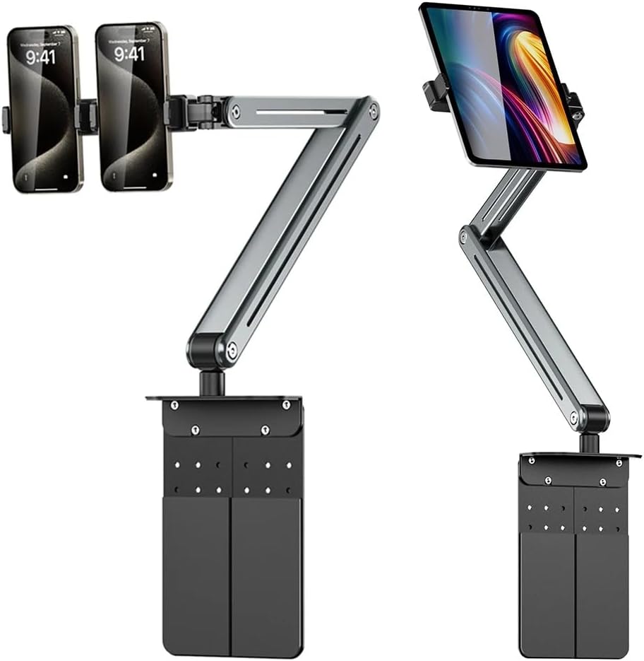 Alternative view of Profesyonel iPad ile Uyumlu Tablet 12.9 inçe kadar Uyumlu Telefon Tutucu Yüksekliği Ayarlanabilir Kol Ve Kendinden Açısı Ayarlanabilir 3 Eklemli 360 Derece Siyah Renk P96T (P96T)